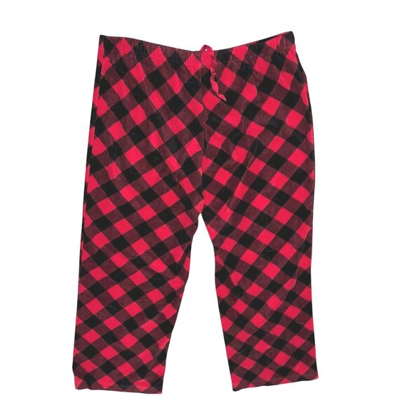 Sonoma Red & Black Checkered Capri Pajama Pants Sz Medium Womens Soft Cotton Ble - Picture 3 of 5